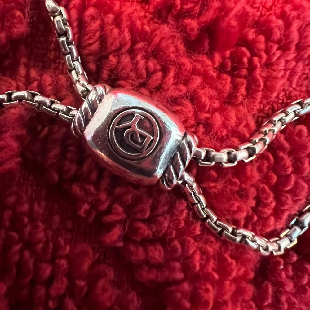 David Yurman Châtelaine Pave Black Diamond & Silver Bracelet. Very hard to find! - Picture 11 of 13